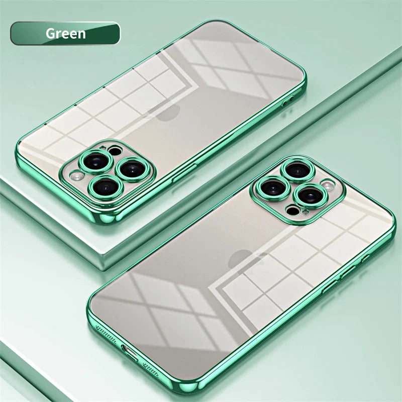 Electroplated Clear Soft Case For iPhone