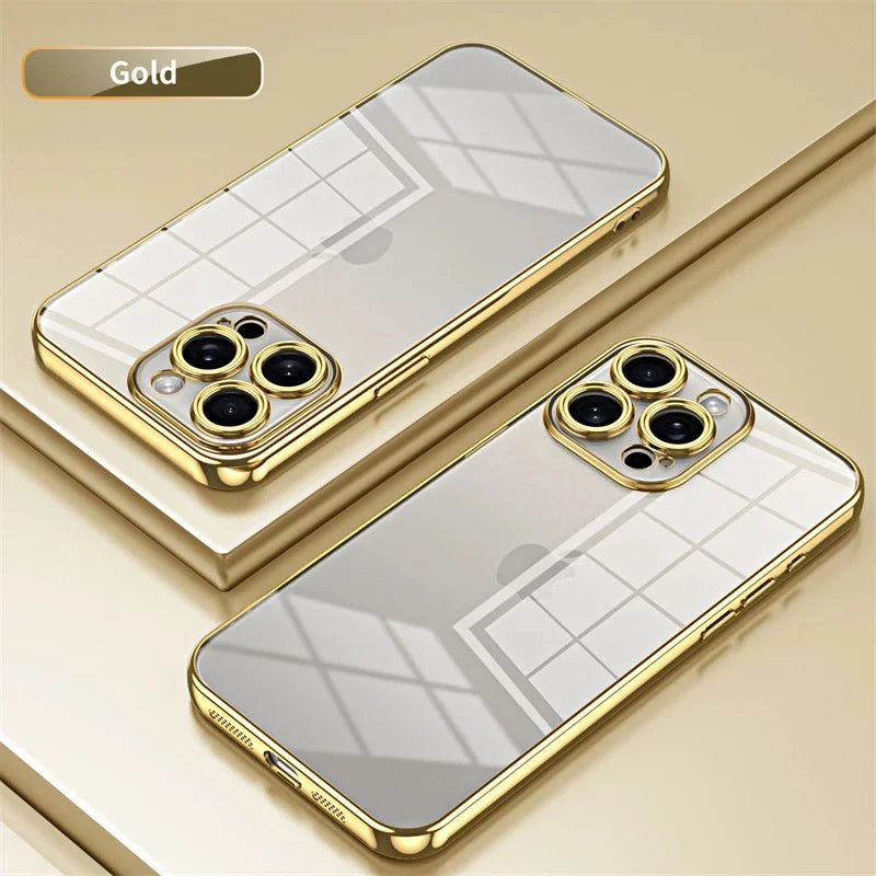 Electroplated Clear Soft Case For iPhone