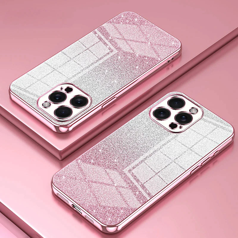 Electroplated Glitter Soft Case For iPhone