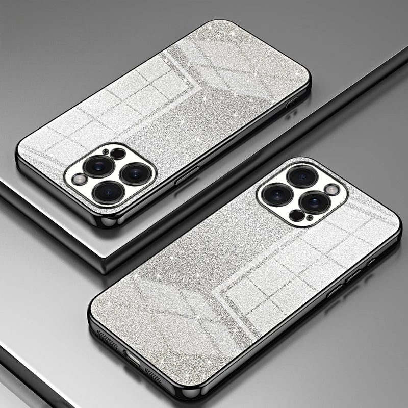 Electroplated Glitter Soft Case For iPhone