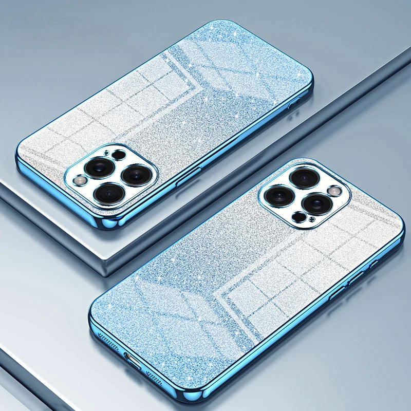 Electroplated Glitter Soft Case For iPhone