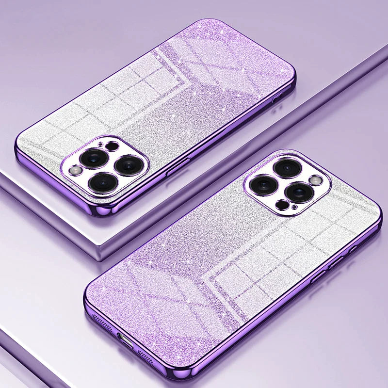 Electroplated Glitter Soft Case For iPhone