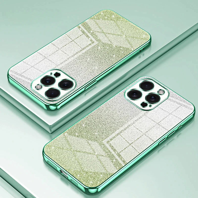 Electroplated Glitter Soft Case For iPhone