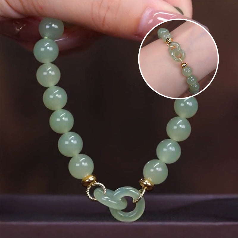 Interlocking Hetian Jade Bracelet
