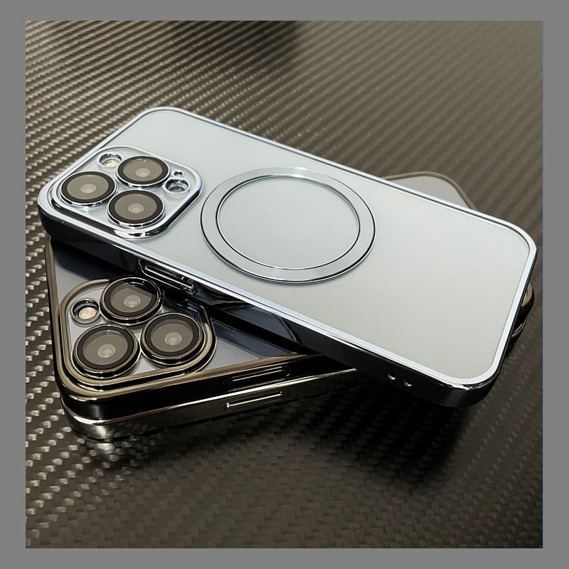 Comfortable in hand Magnetic Soft Case For iPhone