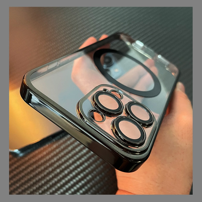 Comfortable in hand Magnetic Soft Case For iPhone