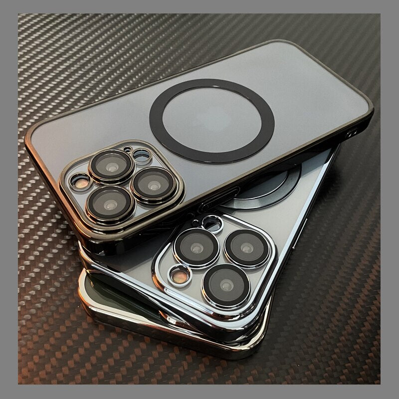Comfortable in hand Magnetic Soft Case For iPhone
