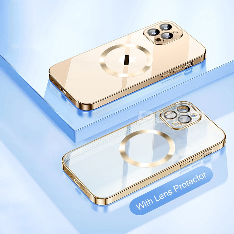 Comfortable in hand Magnetic Soft Case For iPhone