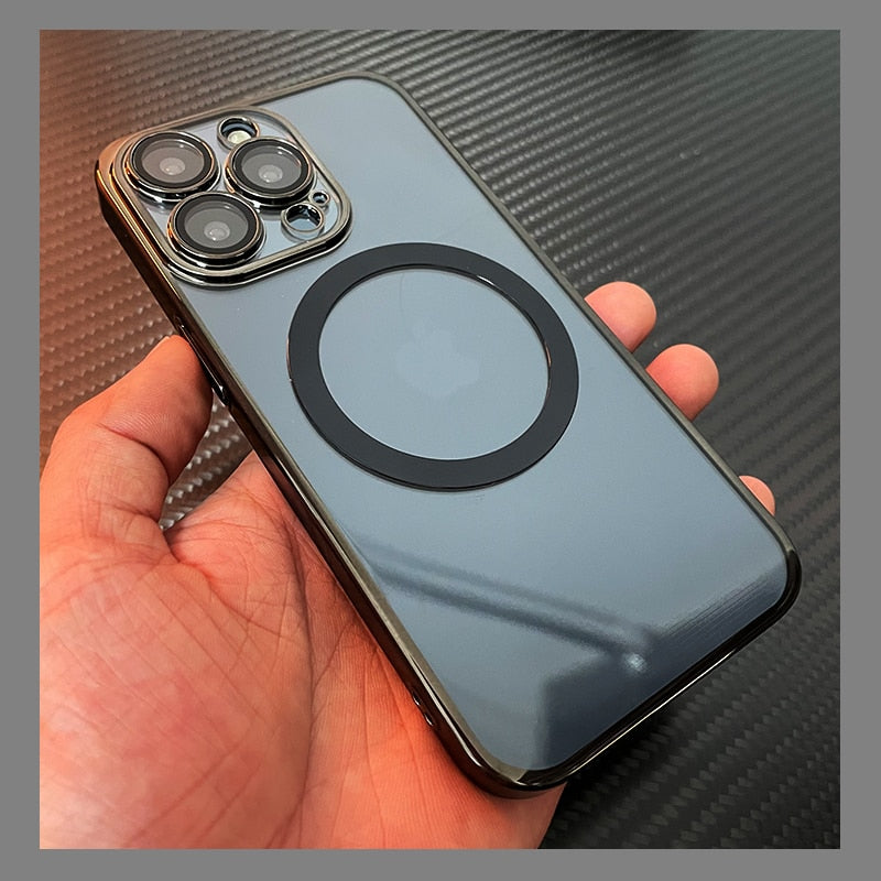Comfortable in hand Magnetic Soft Case For iPhone