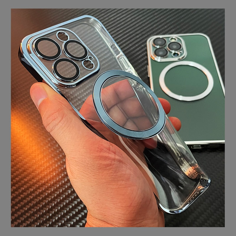 Comfortable in hand Magnetic Soft Case For iPhone