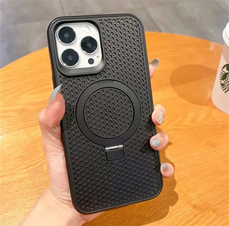 Dissipation Cooling Magnetic Stand Case For iPhone