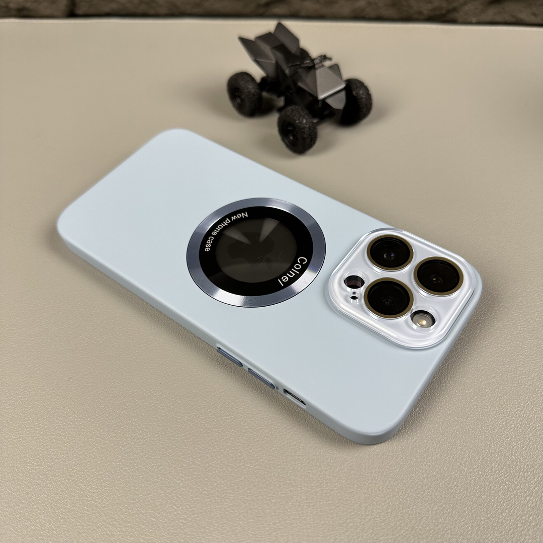 High-Transparency Glass Lens Magnetic Suction Case Cover for iPhone