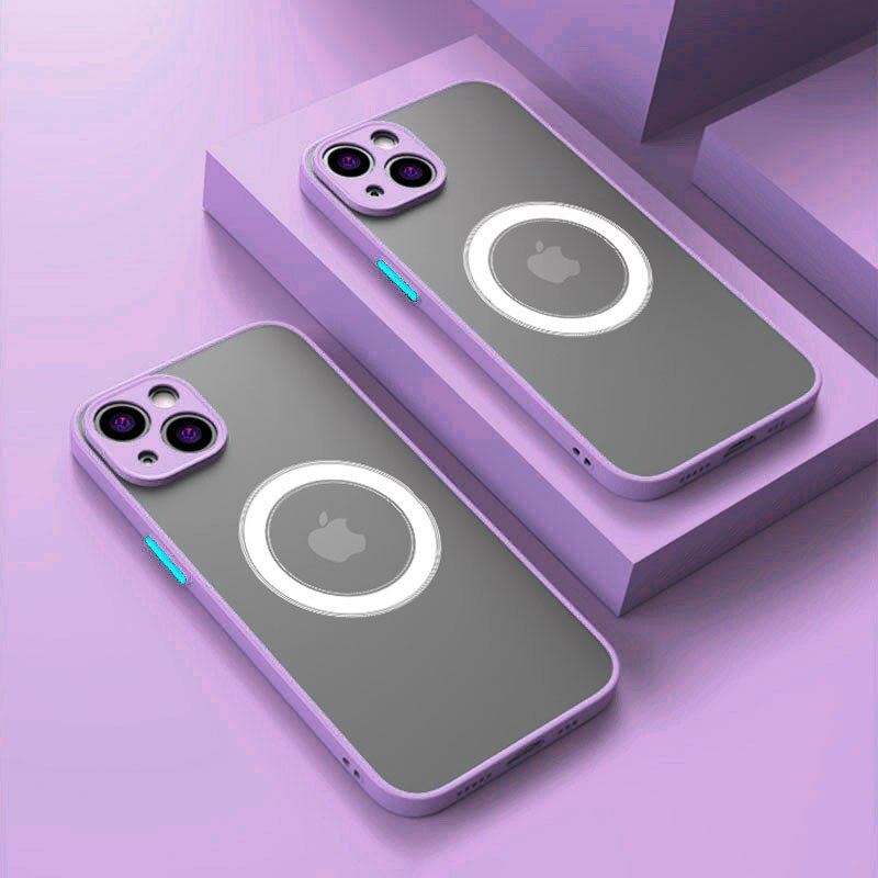 Custodia di ricarica wireless magnetica opaca per iPhone