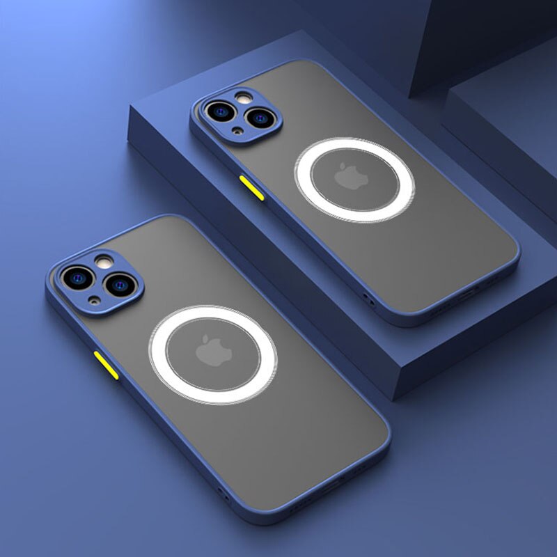 Custodia di ricarica wireless magnetica opaca per iPhone