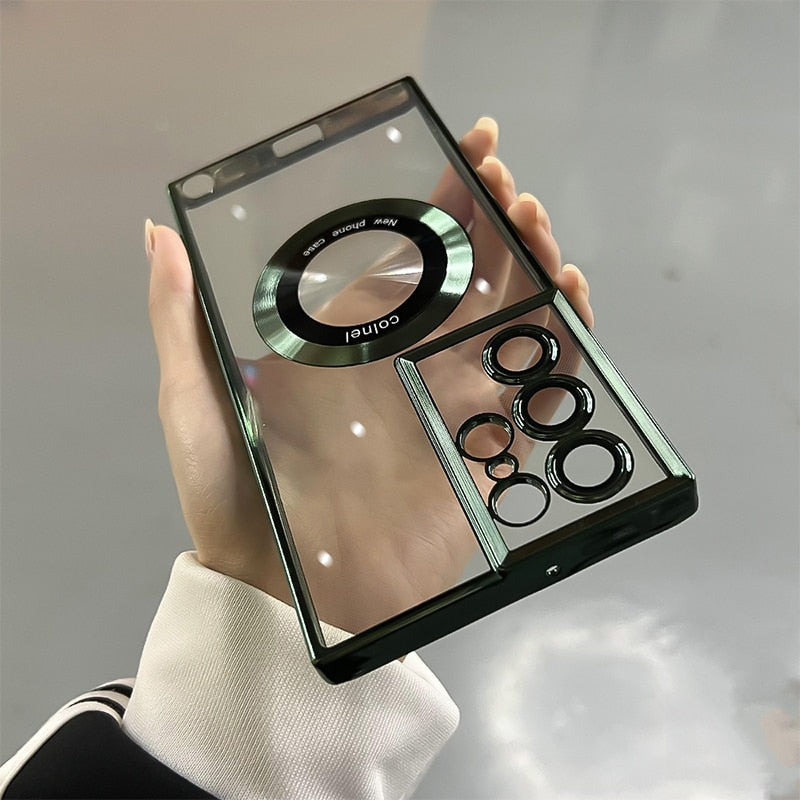 Clear Silicone Magnetic Case For Samsung Galaxy