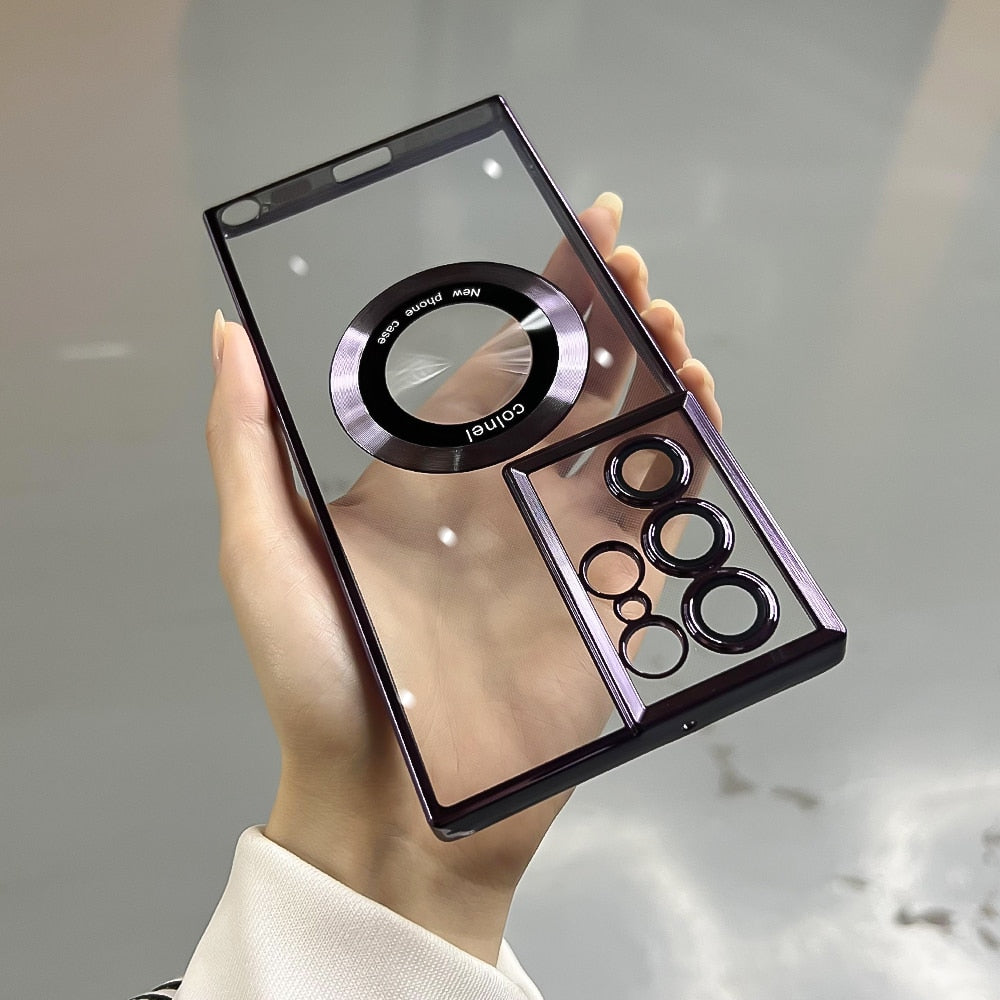 Clear Silicone Magnetic Case For Samsung Galaxy