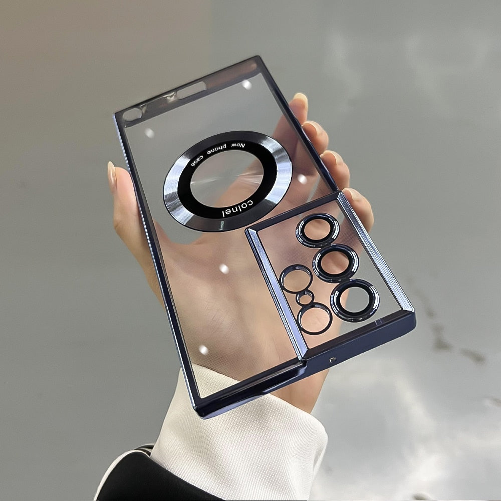 Clear Silicone Magnetic Case For Samsung Galaxy