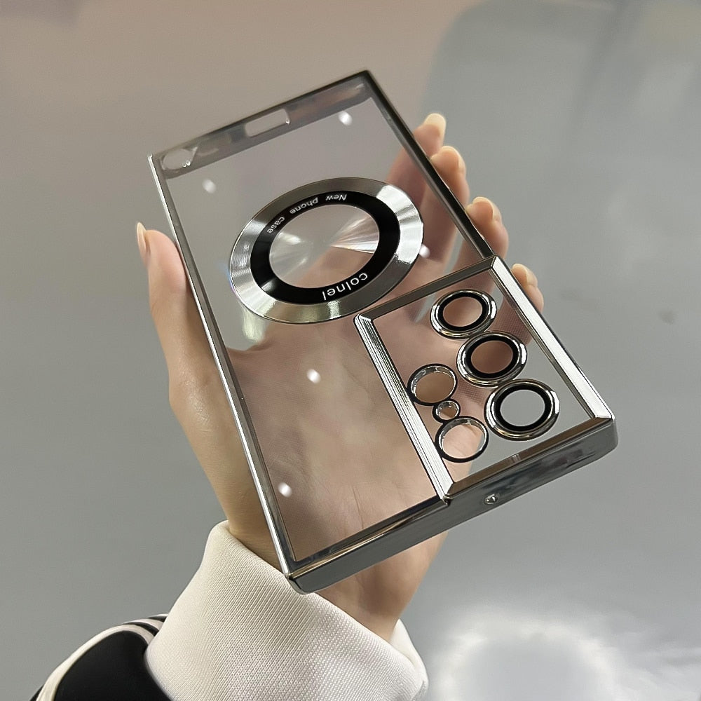 Clear Silicone Magnetic Case For Samsung Galaxy