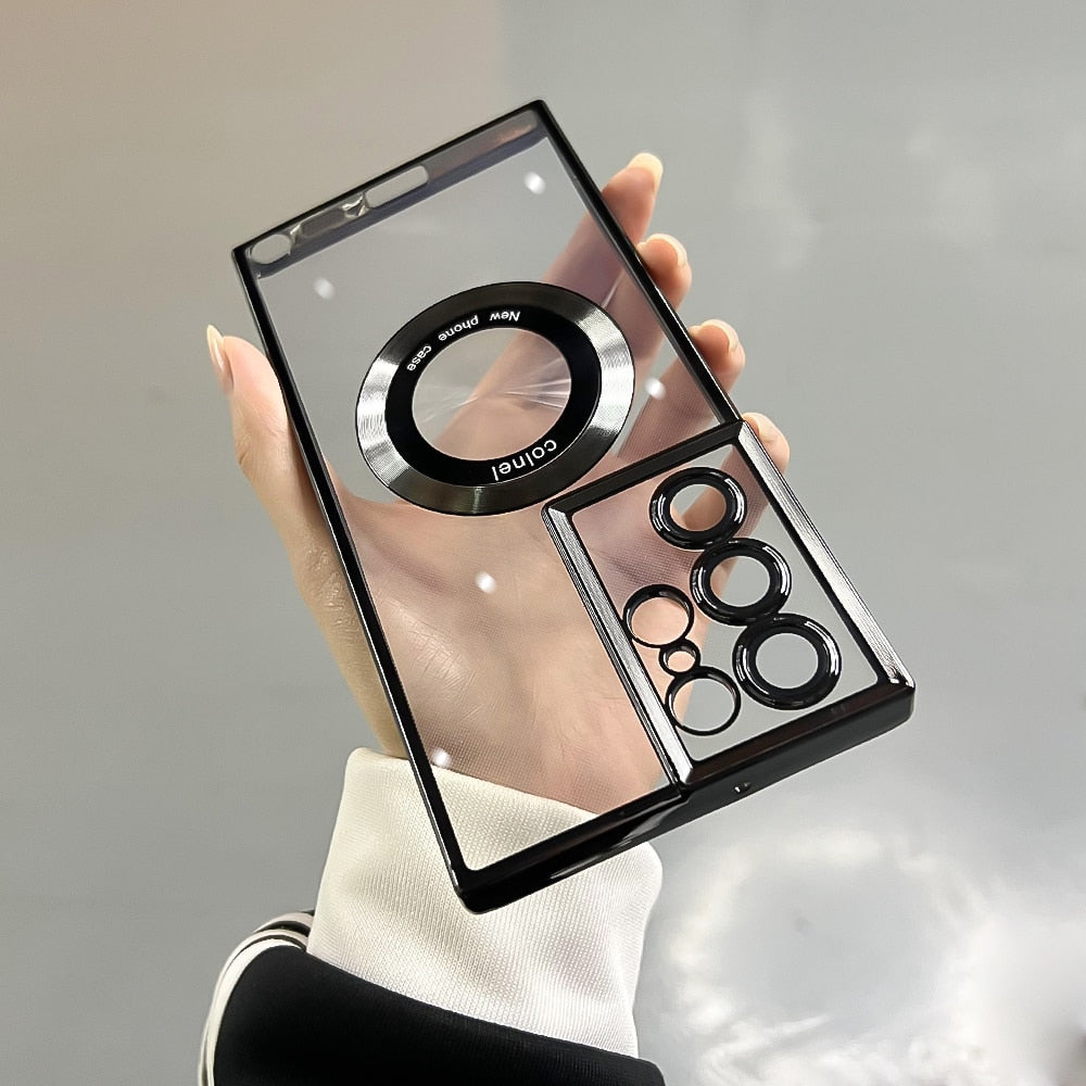 Clear Silicone Magnetic Case For Samsung Galaxy
