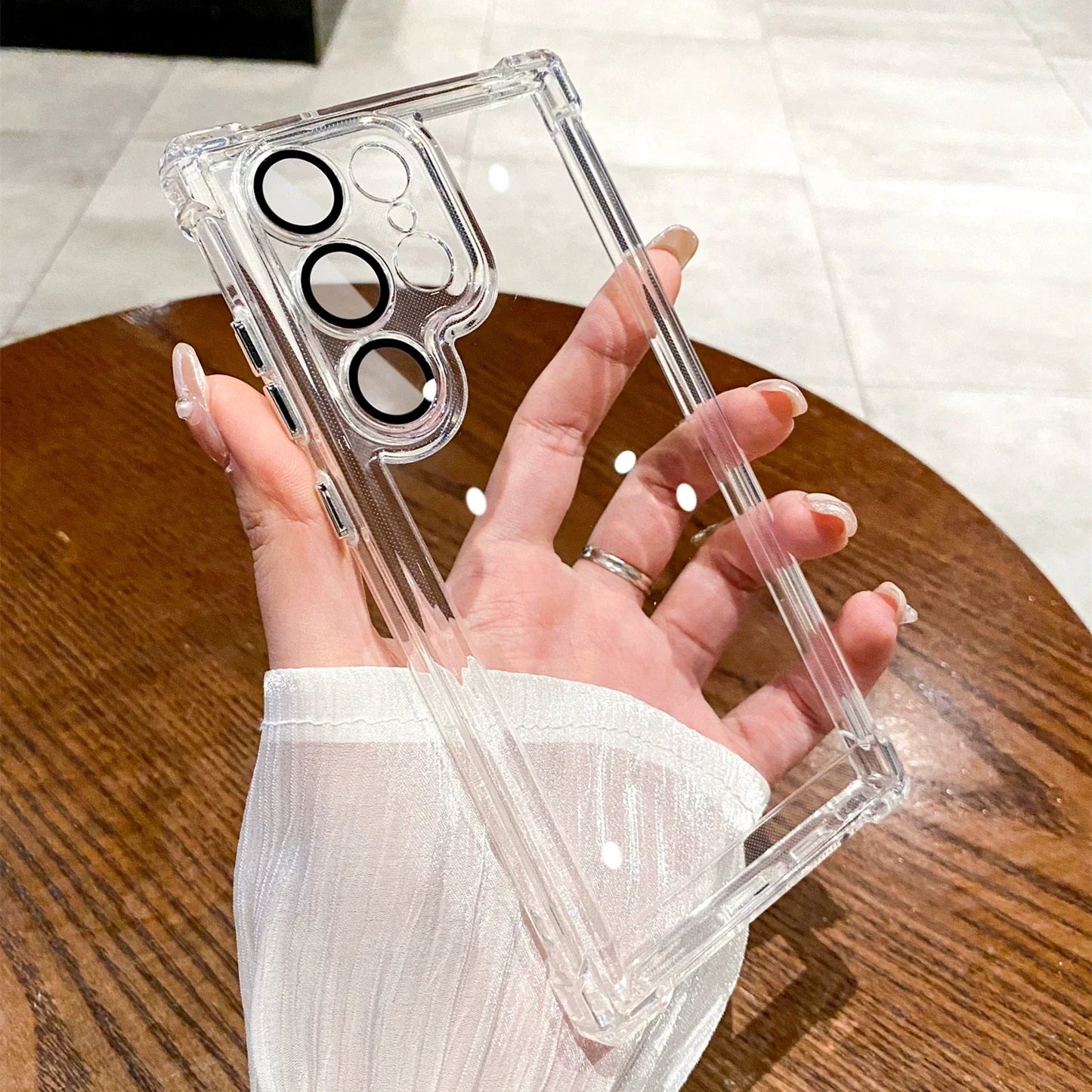 Transparent Plating Shockproof Case for Samsung Galaxy