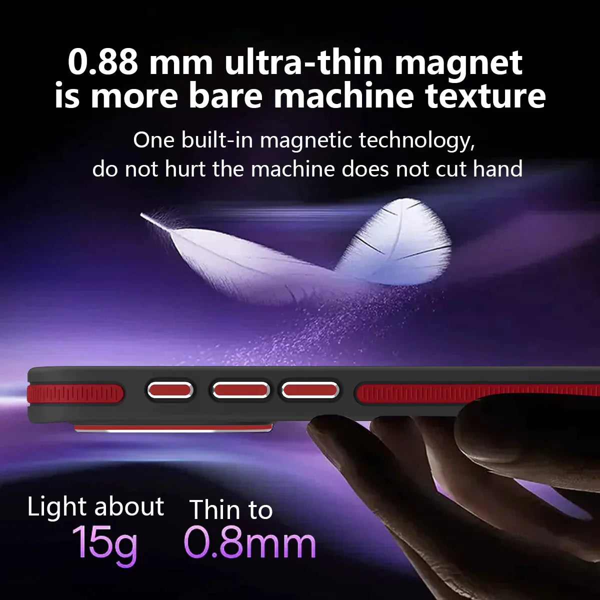 Wireless Charging Mixed Color Bumper Shockproof Frosted Case for iPhone 15 14 13 12 Series