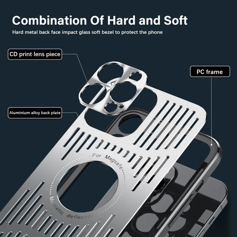 Metal Heat Dissipation Breathable Case for iPhone