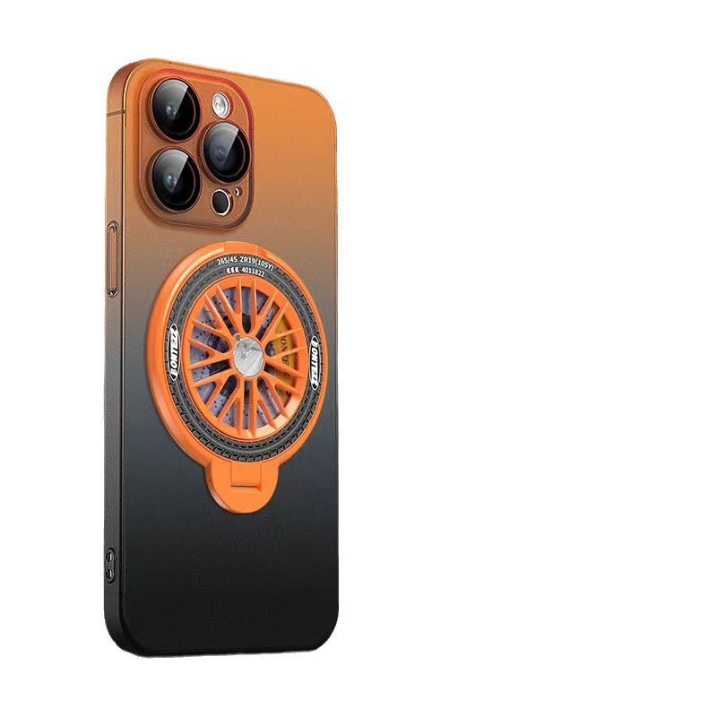 New skin-feel gradient gyroscope holder mobile phone case