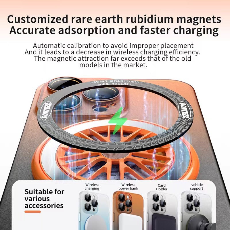 New skin-feel gradient gyroscope holder mobile phone case