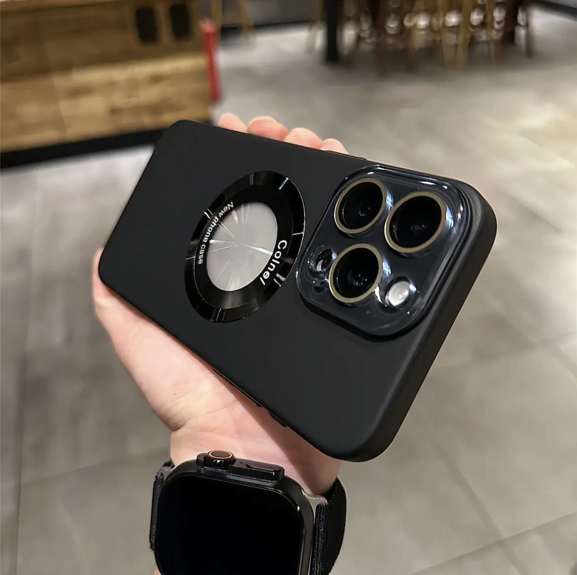High-Transparency Glass Lens Magnetic Suction Case Cover for iPhone