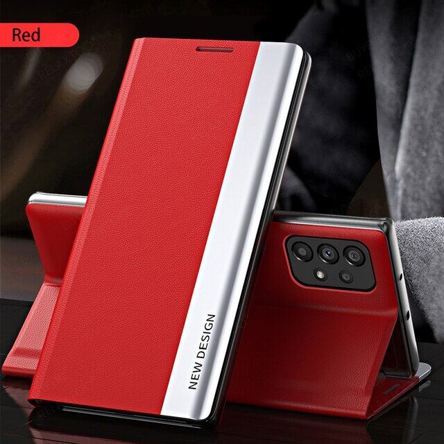 The 4th generation Luxury Flip Magnetic Holder Phone Case For Samsung A50/A30S/A50S