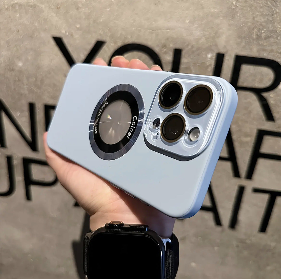 High-Transparency Glass Lens Magnetic Suction Case Cover for iPhone