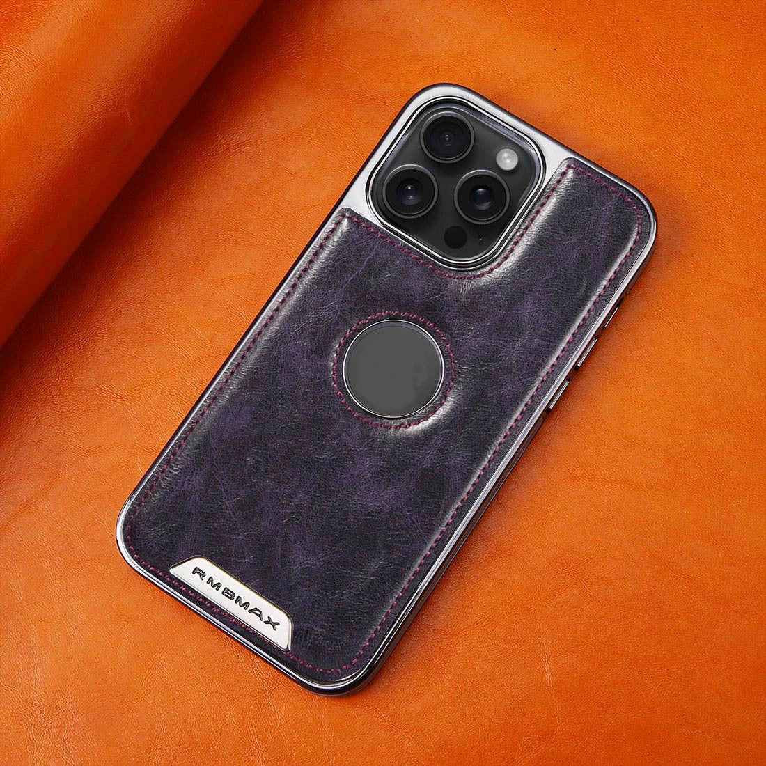 Electroplated Magnetic Leather Phone Case