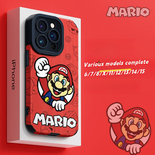 Cartoon Mario Pattern Apple Soft Shell-BUY 1 GET 1 FREE