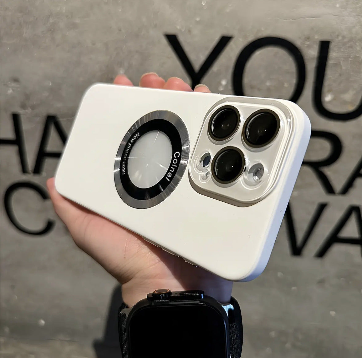 High-Transparency Glass Lens Magnetic Suction Case Cover for iPhone