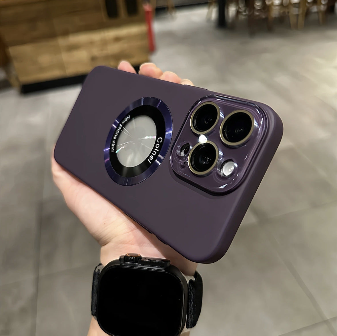 High-Transparency Glass Lens Magnetic Suction Case Cover for iPhone