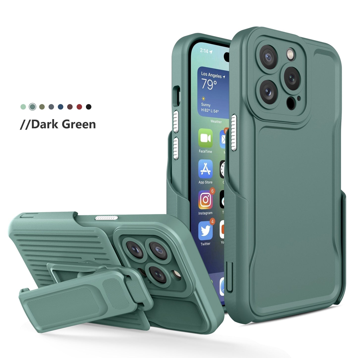 Bracket Shockproof Hard Case for iPhone