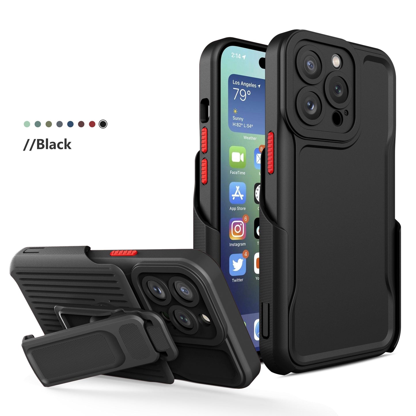 Bracket Shockproof Hard Case for iPhone