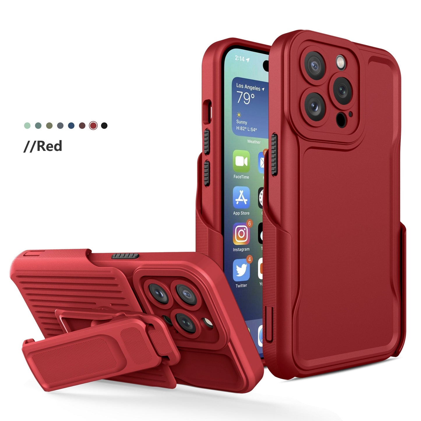 Bracket Shockproof Hard Case for iPhone