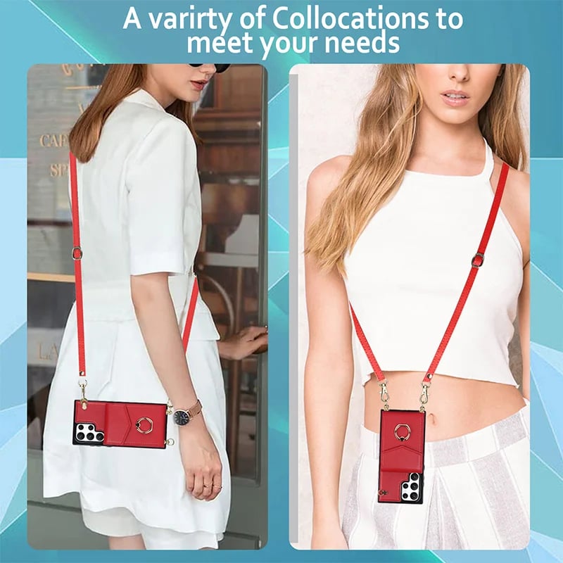 Crossbody Card Holder Phone Case for Samsung S