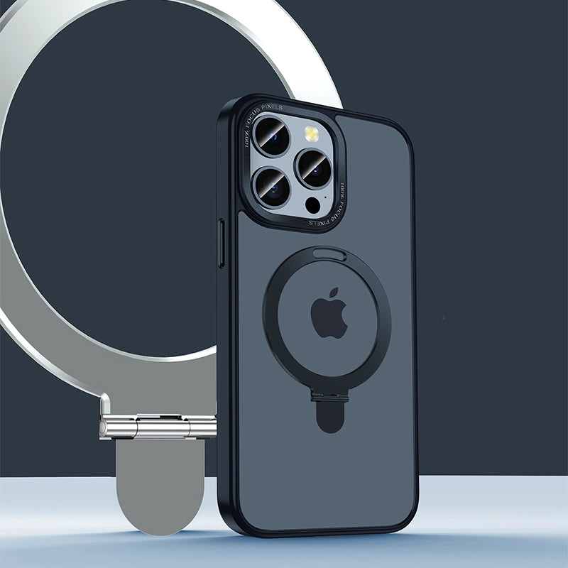 New Design Shockproof iPhone 15 Case Compatible with MagSafe (with Stand)