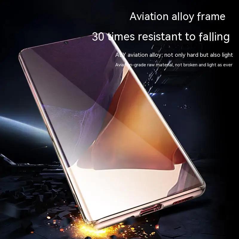 Magnetic Metal Aluminum Alloy 360° Full Surround Screen Glass Case for Samsung