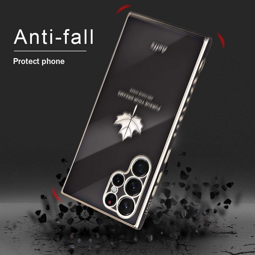 Electroplated Maple Leaf Case For Samsung