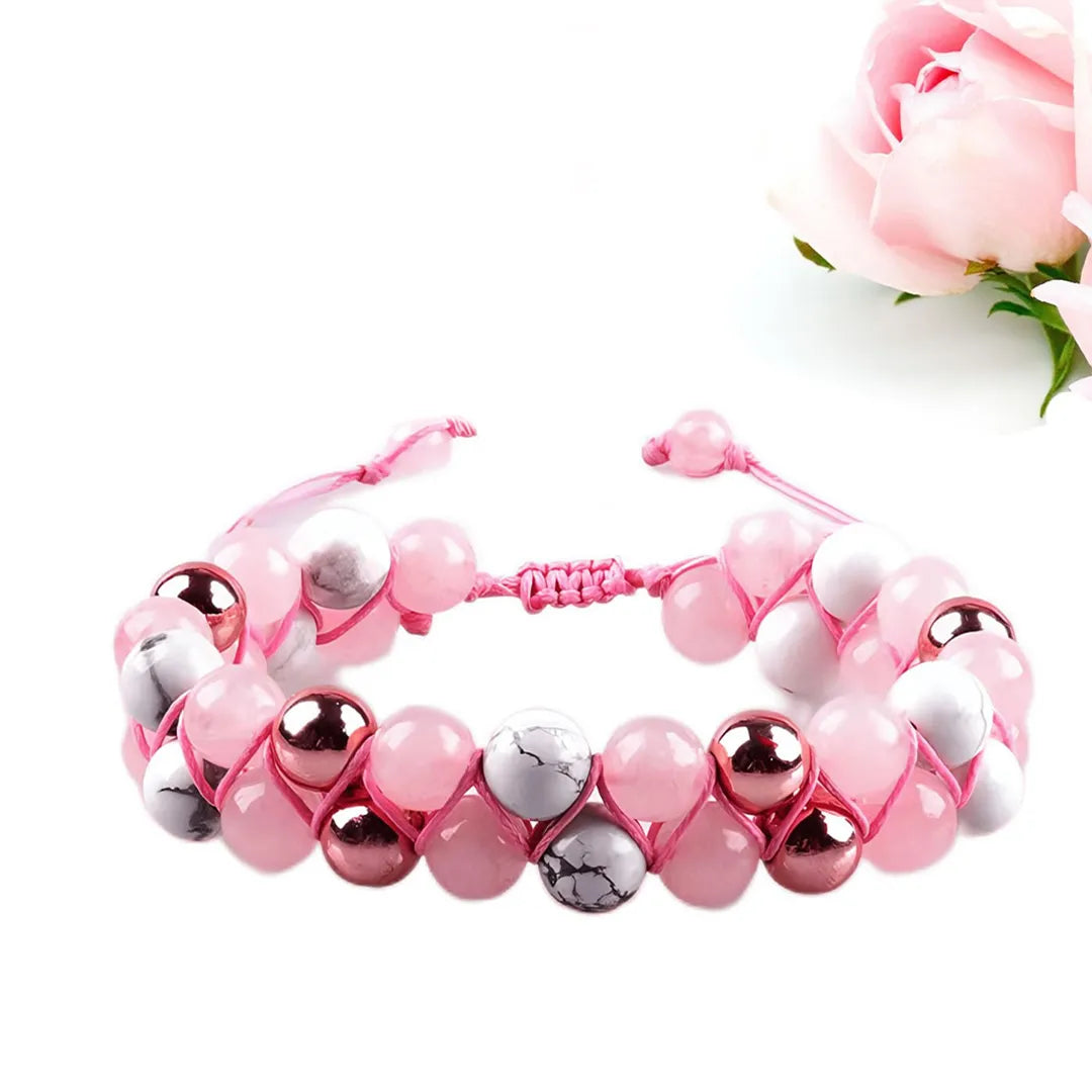 For Granddaughter- We Are Connected By Heart Crystal Bracelet