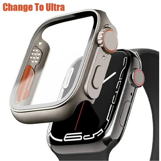 Screen Protector Glass+Case for Apple Watch S10 42MM 46MM 44mm 45mm 41mm 40mm 42mm 38mm