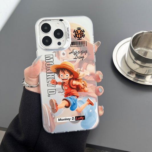 iPhone "One Piece" Luffy Solo Series Premium Color Silver Protective Case