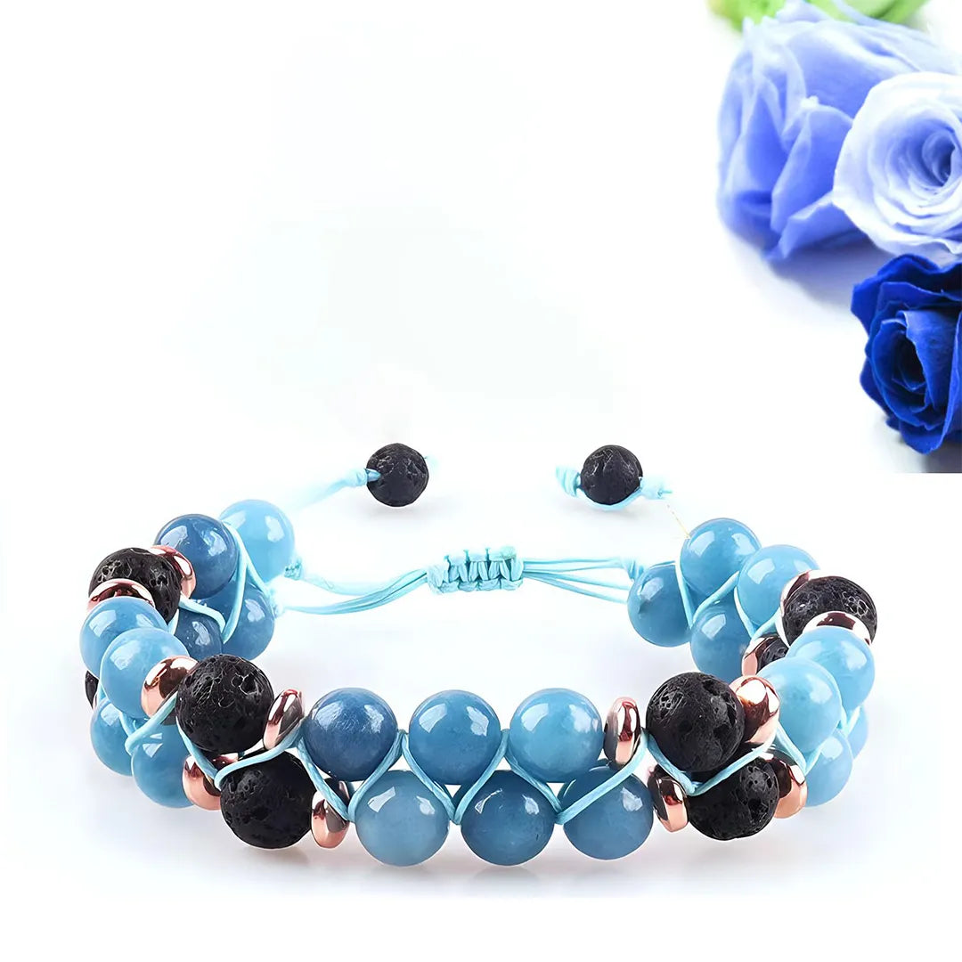 For Granddaughter- We Are Connected By Heart Crystal Bracelet