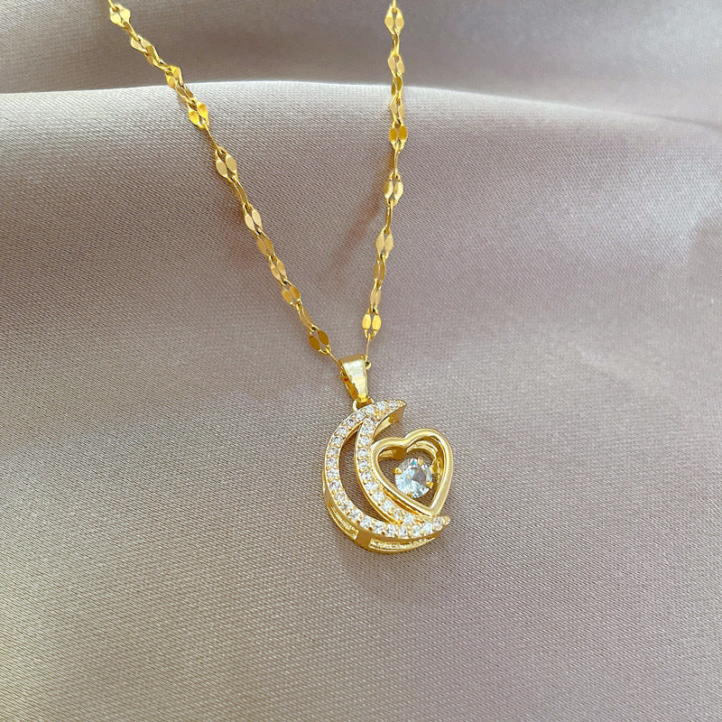 Elegant heart-shaped necklace - Exquisitely made to order