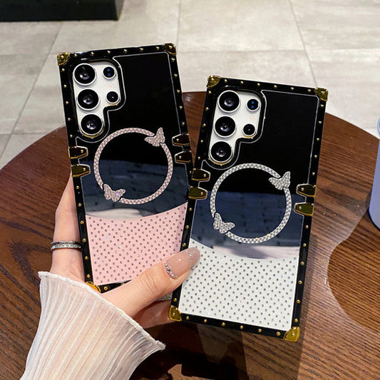 Electroplating mirror diamond butterfly Samsung mobile phone case