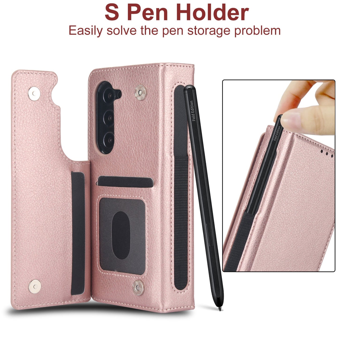 Suitable for Samsung ZFold3/4/5 Multifunctional Leather Case