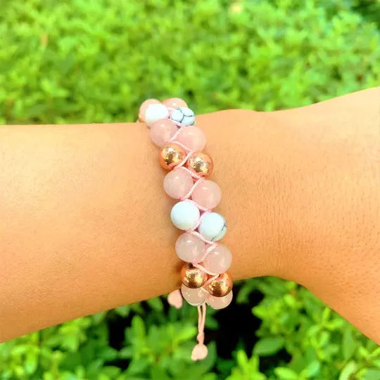 For Granddaughter- We Are Connected By Heart Crystal Bracelet